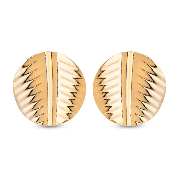 Brinco Folheado a Ouro 18k Folha Lisa