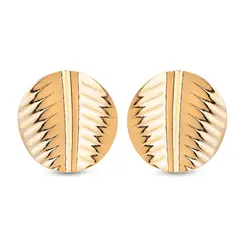 Brinco Folheado a Ouro 18k Folha Lisa