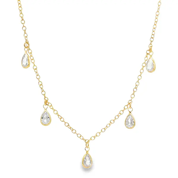 Gargantilha Folheado a Ouro 18k Gotas