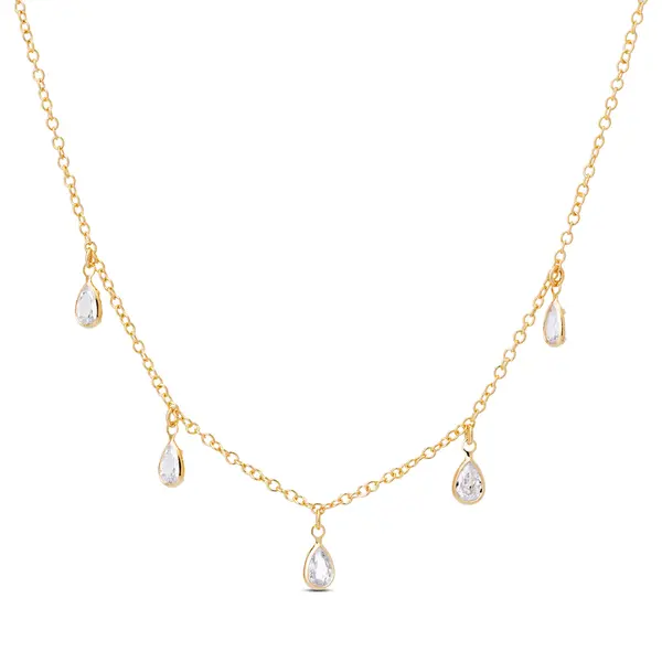 Gargantilha Folheado a Ouro 18k Gotas