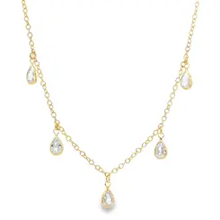 Gargantilha Folheado a Ouro 18k Gotas