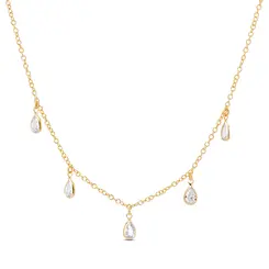 Gargantilha Folheado a Ouro 18k Gotas