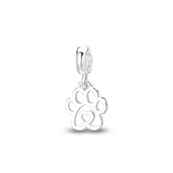 Berloque Prata Art Colection Patinha com Coração