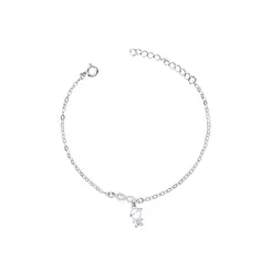 Pulseira Prata Leve Infinito e Menino com Boné