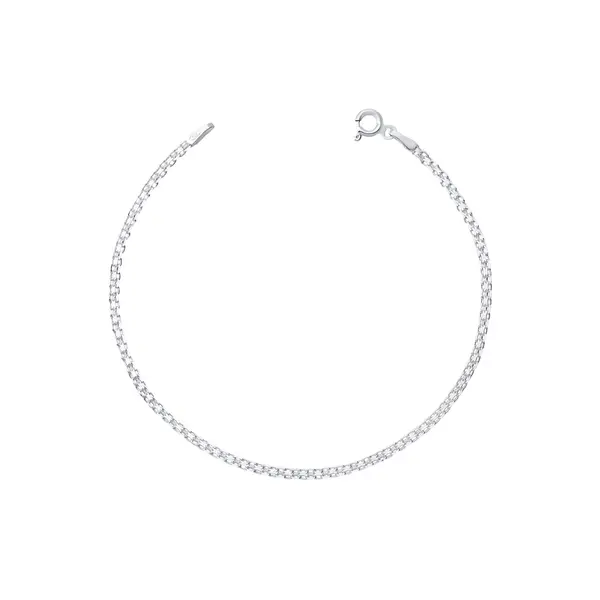 Pulseira Prata Bismarck 18cm 2mm
