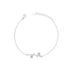 Pulseira Prata Leve Aro com Zircônias Coloridas