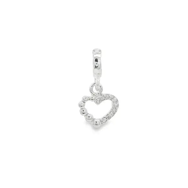 Berloque Prata Art Colection Coração com Zircônias