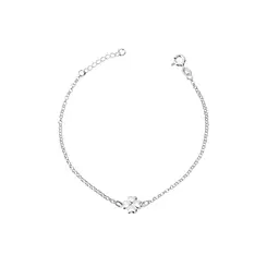 Pulseira Prata Trevo Liso