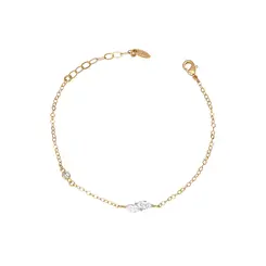 Pulseira Folheado a Ouro 18k Zircônia Navete