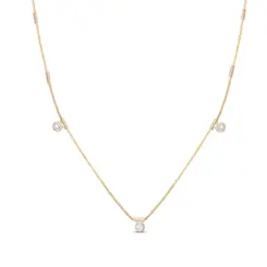 Choker Folheado a Ouro 18k Veneziana e Zircônias Redondas
