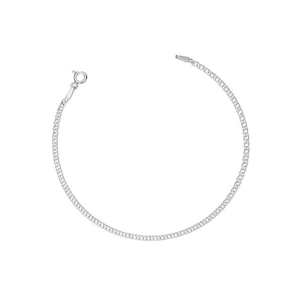 Pulseira Prata Masculina Grumet Dupla 18cm 2,0mm