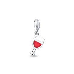 Berloque Prata Art Colection Taça de Vinho Esmaltado