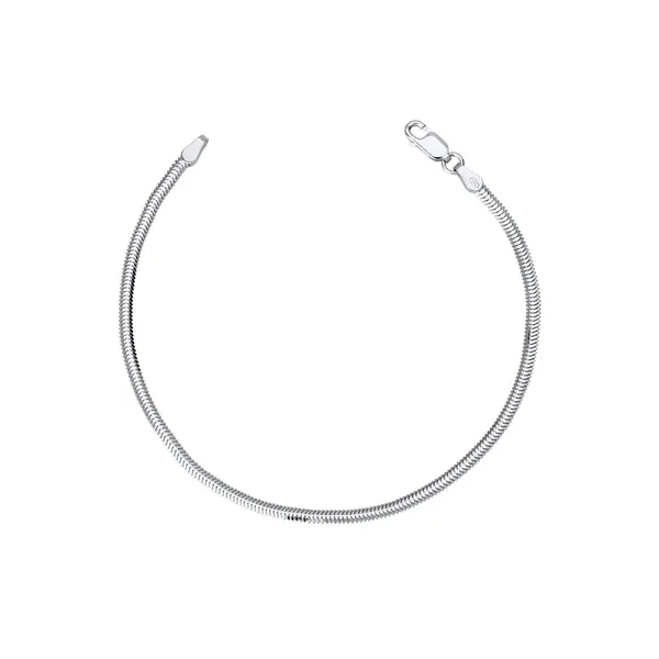 Pulseira Prata Lacraia 18cm 2,6mm