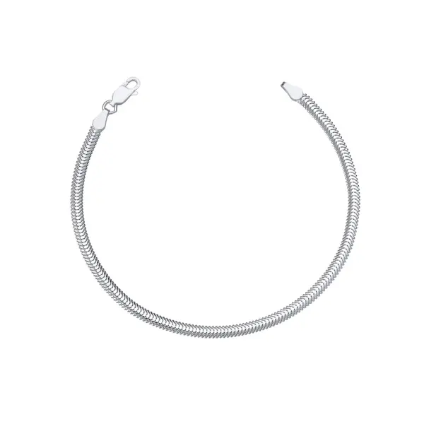Pulseira Prata Lacraia 18cm 3,4mm