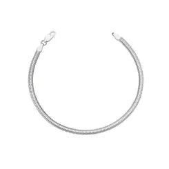 Pulseira Prata Lacraia 18cm 3,4mm