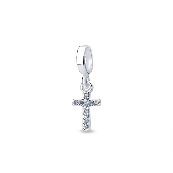 Berloque Prata Art Colection Cruz com Zircônias