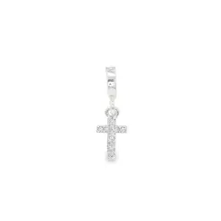 Berloque Prata Art Colection Cruz com Zircônias