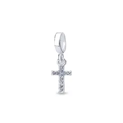 Berloque Prata Art Colection Cruz com Zircônias