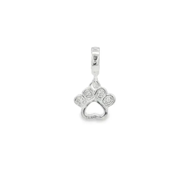 Berloque Prata Art Colection Patinha e Coração com Zircônias