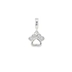Berloque Prata Art Colection Patinha e Coração com Zircônias