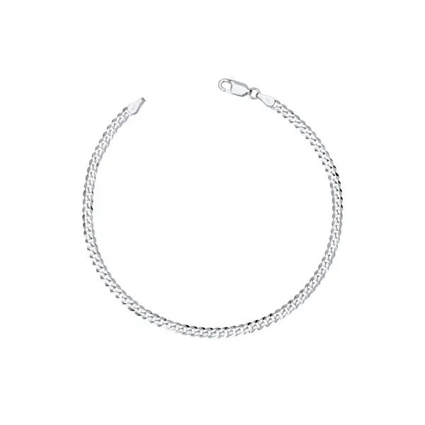 Pulseira Prata Masculina Grumet 21cm 3,1mm