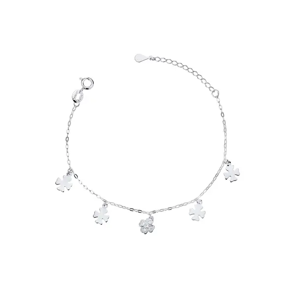 Pulseira Prata Leve Trevos