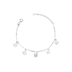 Pulseira Prata Leve Trevos