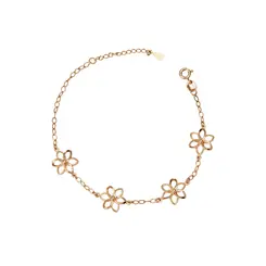 Pulseira Folheado a Ouro 18k Flores