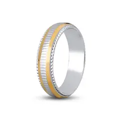 Aliança De Compromisso Move - Aço Com Detalhe Dourado (Unidade)