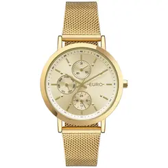 Relógio Euro Feminino Multiglow Dourado EU6P27AB/4D