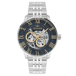 Relógio Technos Masculino Automático Skeleton Prata G3265AS/1A