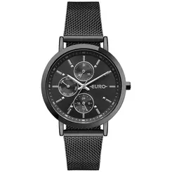 Relógio Euro Feminino Multiglow Preto EU6P27AC/4P