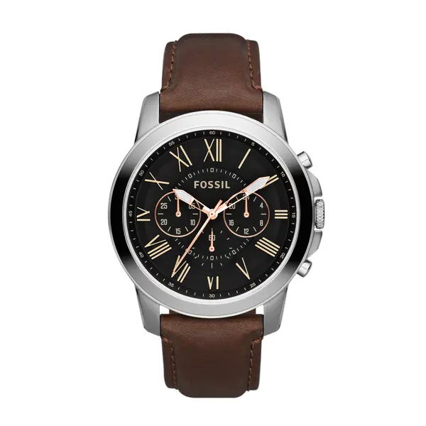 Relógio Fossil Masculino Grant Prata FS4813/Z