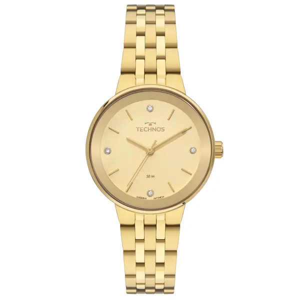 Relógio Technos Feminino Brilho Dourado 2035NFM/1X