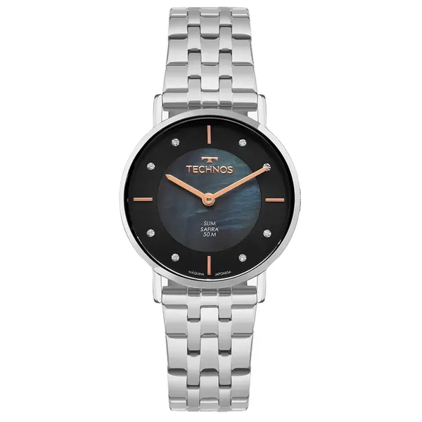 Relógio Technos Feminino Slim Prata 2025LUD/1A