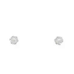Brinco Prata Folheado a Ouro 18k Redondo com Pérola