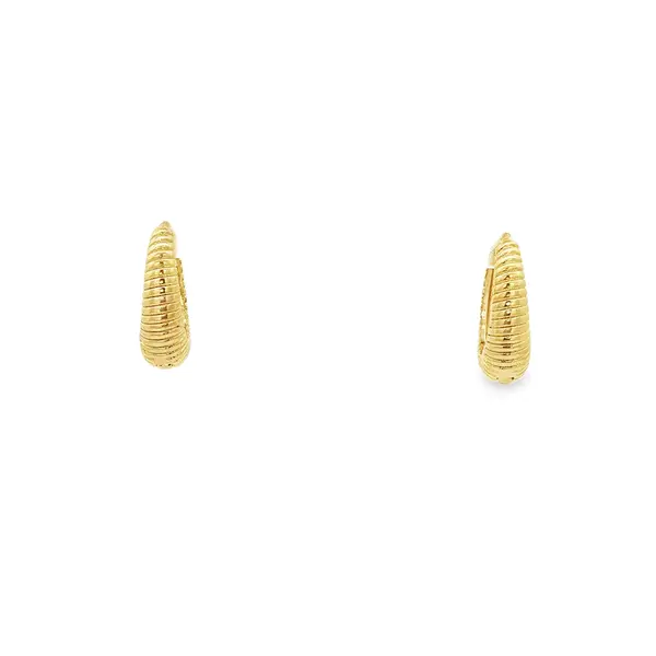 Brinco Prata Folheado a Ouro 18k Argola Click Gota