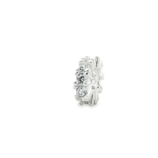 Berloque Prata Art Colection Separador Com Zircônias Redondas