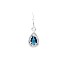 Pingente Prata Gota Zircônia