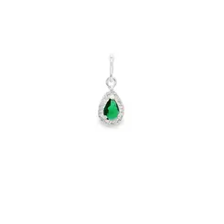 Pingente Prata Gota Zircônia