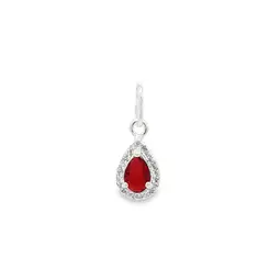 Pingente Prata Gota Zircônia