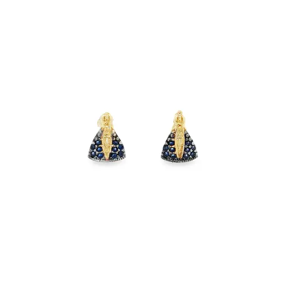 Brinco Folheado a Ouro 18k Nossa Senhora Aparecida com Zircônias