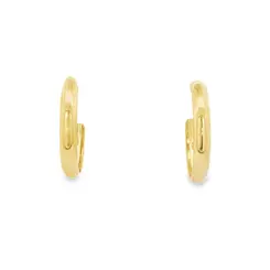 Brinco Folheado a Ouro 18k Meia Argola Lisa M