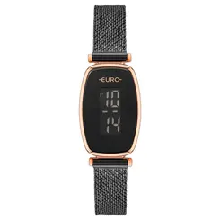 Relógio Euro Feminino Fashion Fit Glam Preto EUJHS43AAC/4P