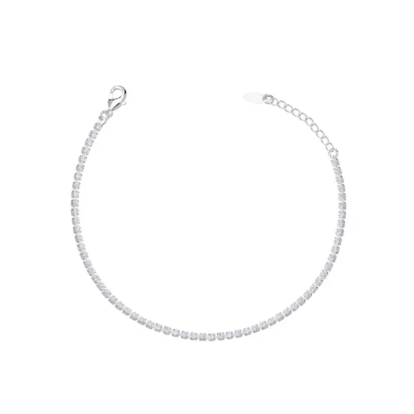 Pulseira Prata Leve Infantil Riviera Zircônias