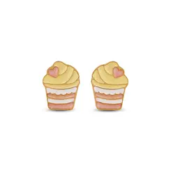 Brinco Folheado a Ouro 18k Infantil Cupcake