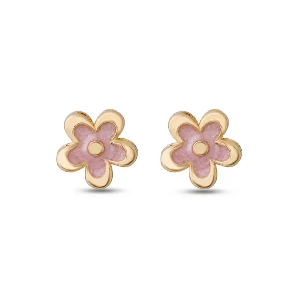 Brinco Folheado a Ouro 18k Baby Flor