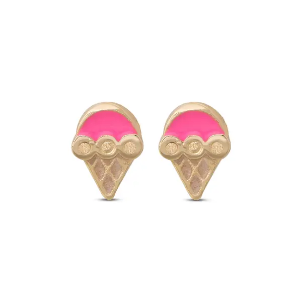 Brinco Folheado a Ouro 18k Baby Sorvetinho