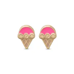 Brinco Folheado a Ouro 18k Baby Sorvetinho