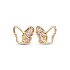 Brinco Folheado a Ouro 18k Infantil Borboleta